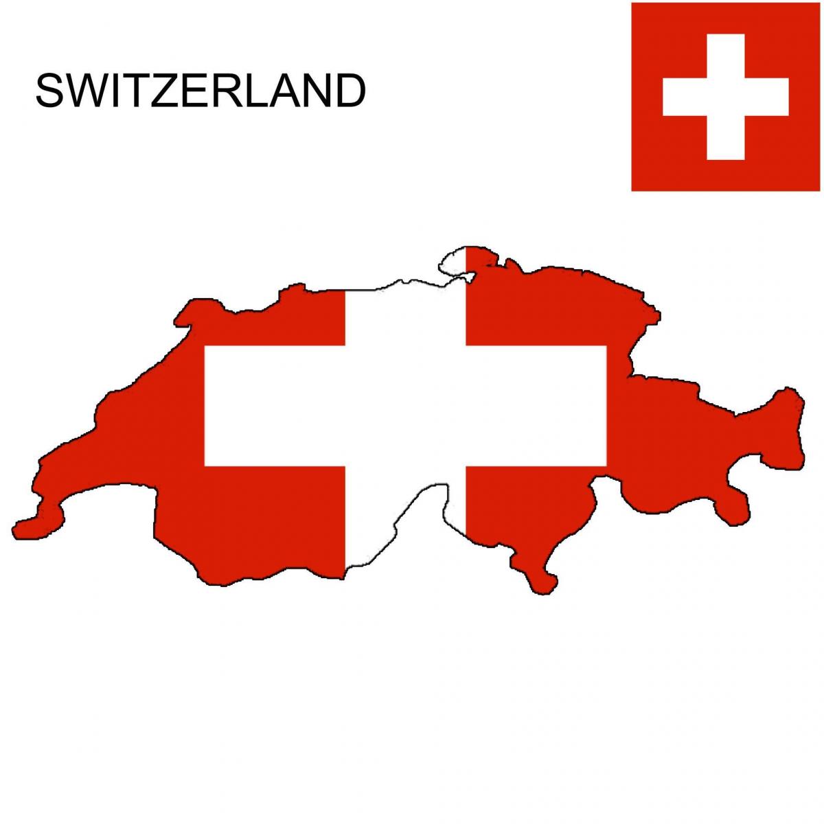 peta dari bendera swiss