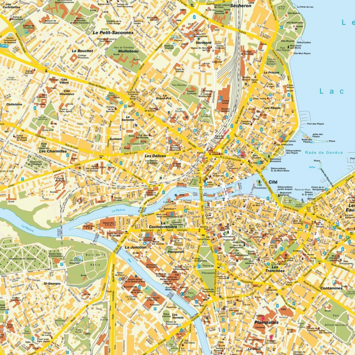 street map of geneva swiss