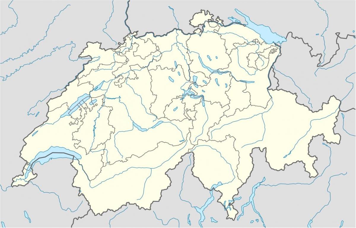 peta dari swiss peta vektor