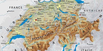Swiss geografi peta