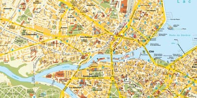 Street map of geneva swiss