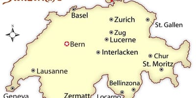 Peta dari swiss modal 